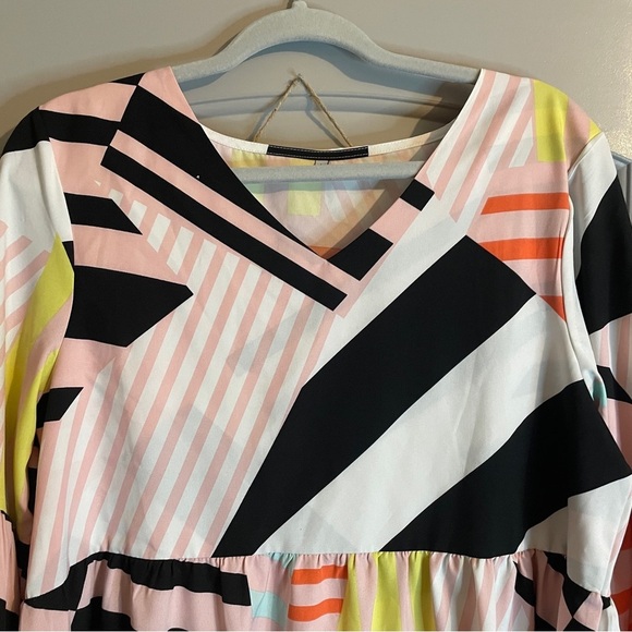 Colorful Geometric Mini Dress - Picture 6 of 9